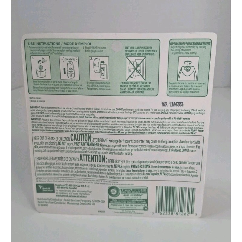 Air Wick Plug in Scented Oil 2 Refills Frosted Vanilla