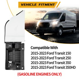 Transit Fuel Door,Transit Gas Door and White Cover Assembly Compatible with Ford Transit Vans 150 250 350(HD) 2015-2023, Fuel Gas Filler Pocket Housing Hinge Door，Fuel Tank Filler Door Pipe