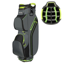 Beutyal Cart Golf Bag 15 Way Organizer Divider Top Golf Club Bags Lightweight Golf Cart Bags for Men Women with Cooler, Rain Cover