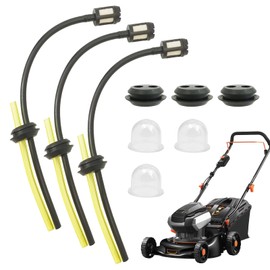 9 Pcs Trimmer Fuel Pipe Kit, Universal Fuel Line for Grass Trimmers with Primer Bulb, Tank Seal Grommet, and Hose, Efficient Maintenance Replacement Parts for Brush Cutters, Mowers, and Hedge Trimmer