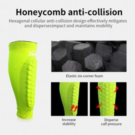 LCBYOG Shin Pads Kids Soccer Shin Guards Children Crashproof Football Calf Protectior Leg Sleeve Teenagers Training Leg Protection (Color : Blue, Size : S)