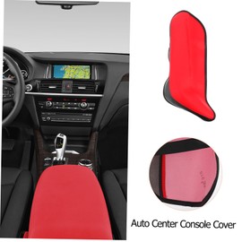 ULTECHNOVO 1pc Auto Armrest Box Cover Protector for Stylish Red Black Design Breathable Material Protects against Damage Spills and Scratches Essential Auto Accessory