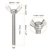 Sourcing Map 20pcs M6-1x50mm Wing Butterfly Screws, 304 Stainless Steel