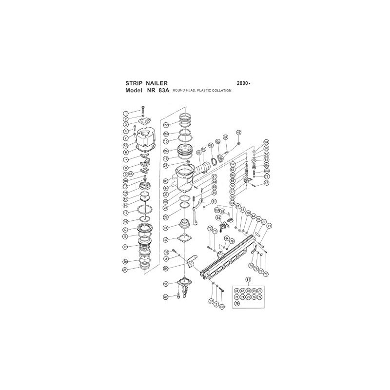 CoFast Trigger Valve Assembly 875-638 for Aftermarket Hitachi NR83A /
