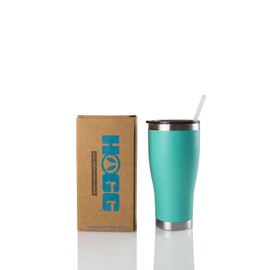 Hogg 30 oz Modern Curve Case (24 Units) - Mint, Powder Coated Tumblers for Laser Engraving, Engravable Tumblers Bulk, Stainless Steel Cups Bulk, Insulated Cups with Lids and Straws