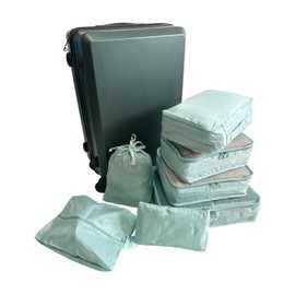 Augbunny Packing Cubes 7 -Piece-Set Travel Luggage Packing Organizers Set Waterproof Travel Essentials Clothes Shoes Cosmetics Toiletries Storage Bags