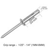 ALLCLEAN 3/16" x 3/4" Tri-Fold Rivets Assortment - 60Pcs,Silver Tri-fold