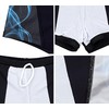Aquarti Men's Short Striped Swimming Trunks, 16201 Black/Blue, 3 XL