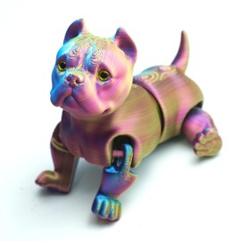 3D Printed Dog Model,Flexible Animals Toy Statue,Movable Joints,Home Office Decor,Interesting Toys for Autism/ADHD,Festival Gifts toco,Fidget Toys, Executive Desk Animals Toy