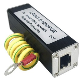 3X 100/1000M POE IP Camera Network POE Switch RJ45 & POE Surge Protector Protection Device Arrester SPD 1000M
