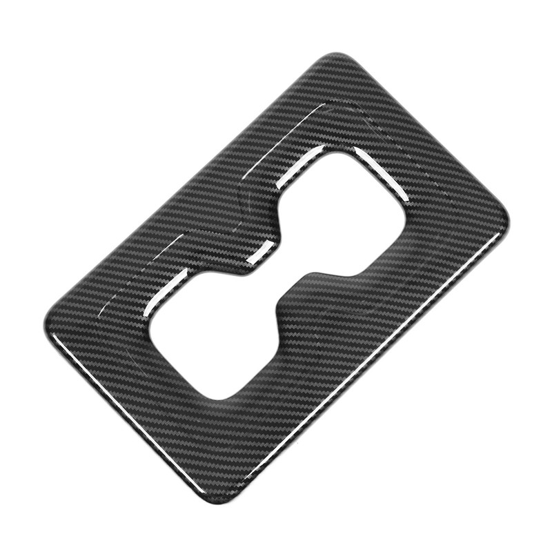Rear Water Cup Holder Frame Cover Trim Carbon Fiber Look