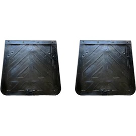 Globetech Black Chevron 24"" x 24"" x 1/4"" Heavy Duty Rubber Semi Truck Front Mud Flaps-Set of 2, 09-0507036