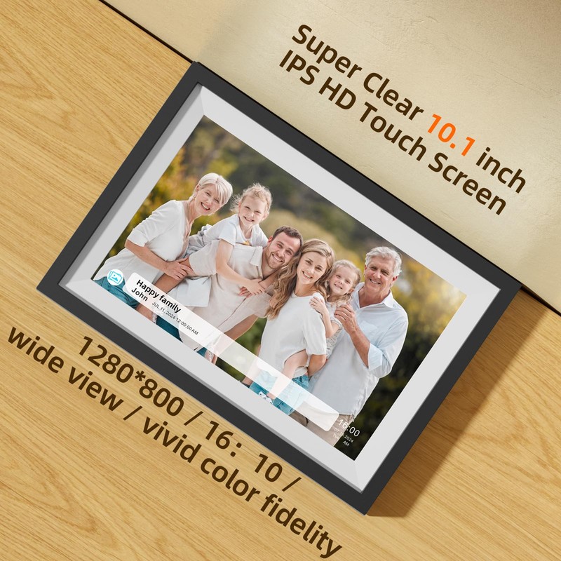 Digital Photo Frame,10.1 Inch Frameo Digital Picture Frame, 1280x800 IPS