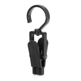 24pcs Black Plastic Portable Strong Swivel Hook Multi-Functional Clips Laundry Hooks Clothes Pins Hanging Curtain Clips Beach Towel Clips from Blowing Away