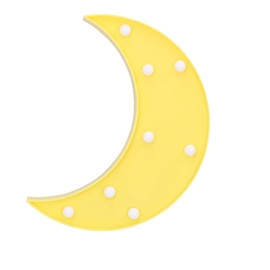 BORDSTRACT LED Moon-Shaped Light, Half Moon Marquee Sign, Children's Room, Night Light, Half Moon Lamp for Children, New Year Gift Decorations