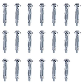 Aoktorkit 20Pcs Plasterboard Fixings M4*38 Hollow Wall Anchor Drywall Anchor Plugs Expansion Bolts for Drywall Sheetrock Wall Fixings