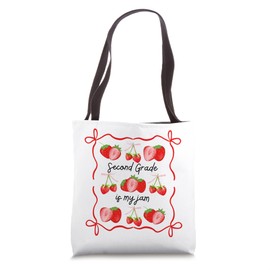 Second 2nd Grade is My Jam Strawberry Teacher Back To School Tote Bag