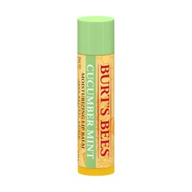 Burt's Bees Bálsamo labial hidratante de menta y pepino para mujer, naranja, 0.15 onzas