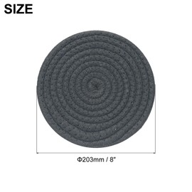 sourcing map 8 Inches Trivets for Hot Dishes, Heat Resistant Deep Gray Trivets for Hot Pots and Pans, 5 Pcs Cotton Hot Pads Coasters Mat for Countertops, Cooking