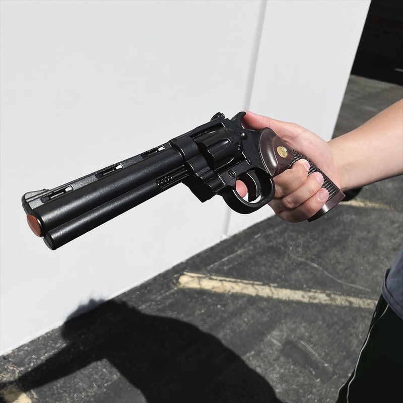 12-Inch Foam Decorative Revolver Prop – Realistic Replica with Textured