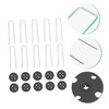 NOLITOY 25 Sets U Shaped Garden Stakes with Gaskets Durable