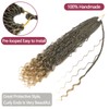 T27 Boho Box Braids Crochet Hair 18 Inch Ombre Goddess