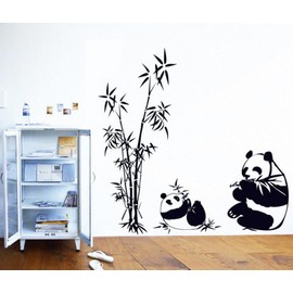 Unbranded Cute Panda Bamboo Pattern Removable Wall Stickers Decal Kids Home Decor USA