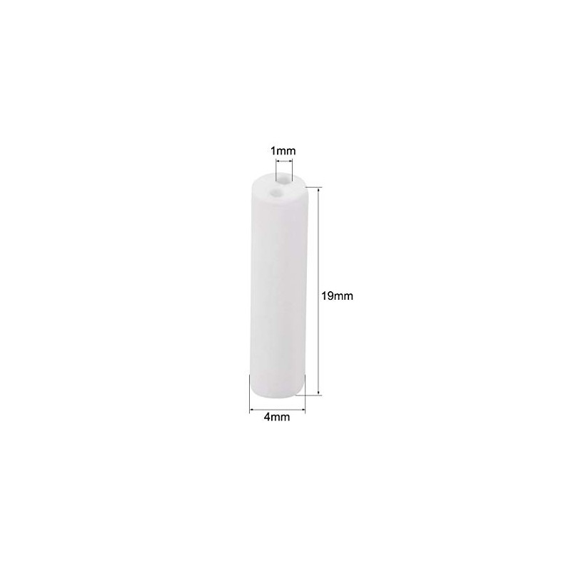 uxcell 1mm Dia Ceramic Insulation Tube Twin Bore Alumina Porcelain
