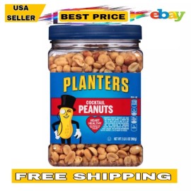 PLANTERS Salted Cocktail Peanuts, 35 Oz Resealable Jar