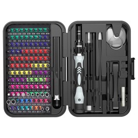 ORIA Precision Screwdriver Set, 132 in 1 Screwdrivers Kit with 108 Screwdrivers Bits, Upgraded Repair Tool Kit, Color Coded Screwdriver Set with Extension Rod for Phone,Eyeglass, Watch