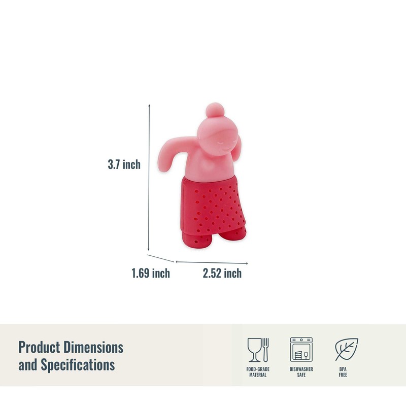 Cute Tea Infuser Girl - Reusable Loose Leaf Tea Steeper
