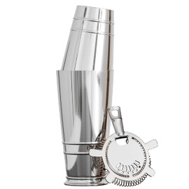 Crafthouse by Fortessa Professional Barware/Bar Tools by Charles Joly, Shaker Set with Boston Shaker and Hawthorne Strainer, 2 Piece Set – CRFTHS.SKRSR.ST