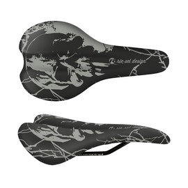 Riesel Design Bicycle Saddle Cartoon Cartoon Colorful Graffiti Art Sport Bike Seat (Skull)