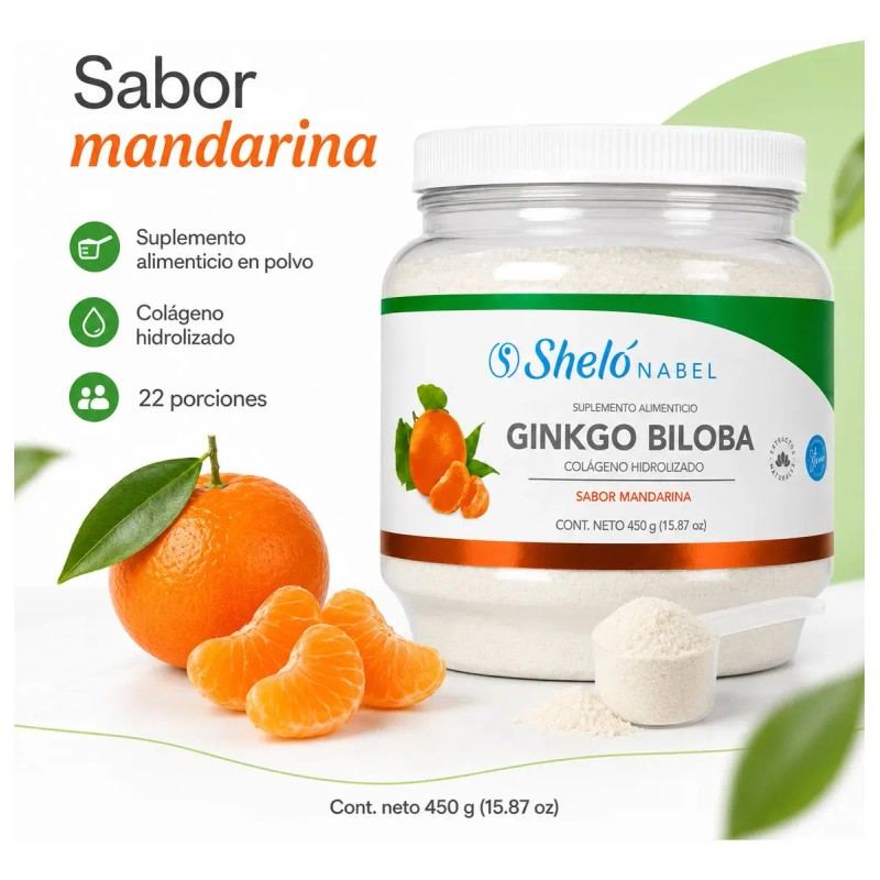 Colágeno Hidrolizado Sheló Nabel Ginkgo Biloba 450g