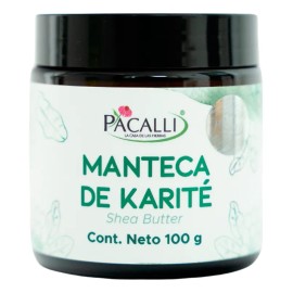 Manteca de Karité (Shea Butter) PACALLI | 100 g | Hidratación y Suavidad para la Piel | Textura Suave y Aroma Neutro para Uso Versátil