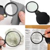 Pack of 2 Magnifying Glass Small, Foldable Reading Magnifier, Portable