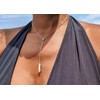 Sterling Silver Adjustable Lariat Necklace with Single Baroque Pearl for