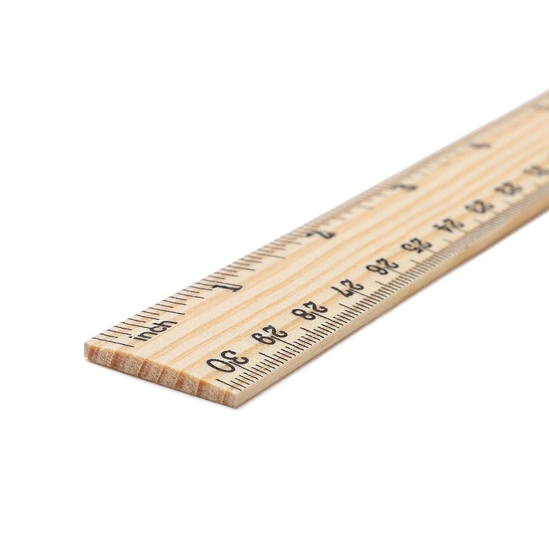 60 Pack Wooden Ruler 12 Inch Rulers Bulk Wood Measuring
