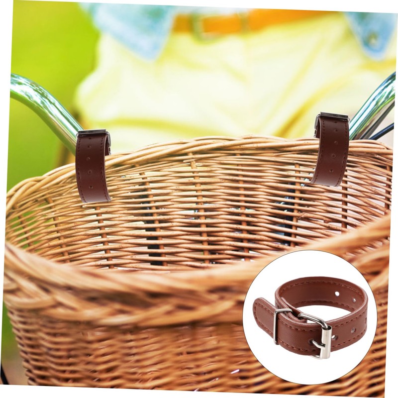 GANAZONO 1 Pair of Bike Basket Strap Front Handlebar Storage