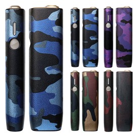 Votabell Compatible with IQOS ILUMA ONE (PU Leather Shockproof 360° Full Protection Camo Blue)