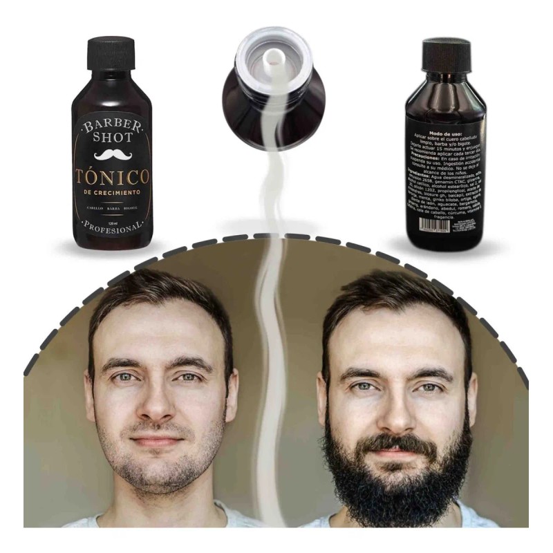 Tratamiento Bergamota Crecimiento Barba Cabello Barber Shot