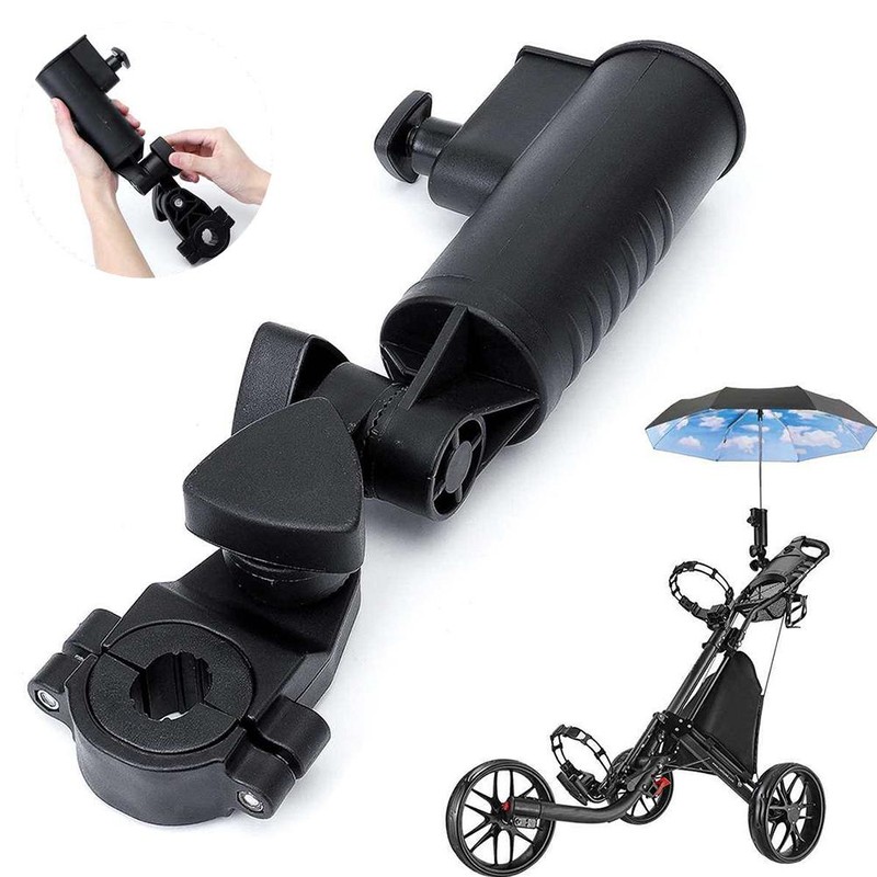 Umbrella Holder Adjustable Clamp Stand Universal Black Cart Umbrella Holder