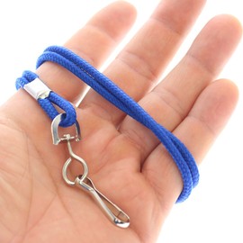 25 Pack - Premium Round ID Badge Neck Lanyards for Card Holders and Name Tags - 36 in Non-Breakaway Heavy Duty Cord & Secure Metal Swivel J Hook Clip by Specialist ID (Royal Blue)
