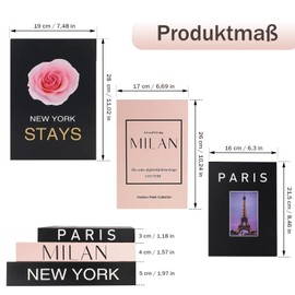 OUTALIZ Decorative Books, Vintage Set of 3, Decorative Books for Home Decor, Book Storage Box, Fake Books, Decorative Books, Nesting Book Box, for Home, Coffee Table, Decorative Books for Office, Type