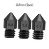 3D Printer Nozzles,3pcs Hardened Steel Nozzles 0.8mm for 1.75mm Filament