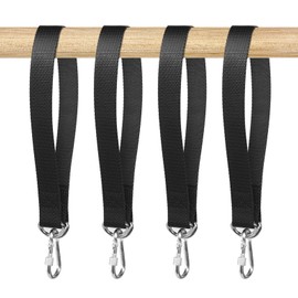 KUHAWL 4 Stück Schaukel Befestigung, 50 cm x 25 mm Hängematte Befestigung, Hängematte Gurte mit 4 Schwerlast Karabinern und D Ringen Baumschaukel Gurte für Indoor Outdoor Schaukel Hängematten