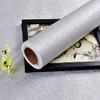 MelunMer Silver Peel and Stick Wallpaper Silk Embossed Self Adhesive