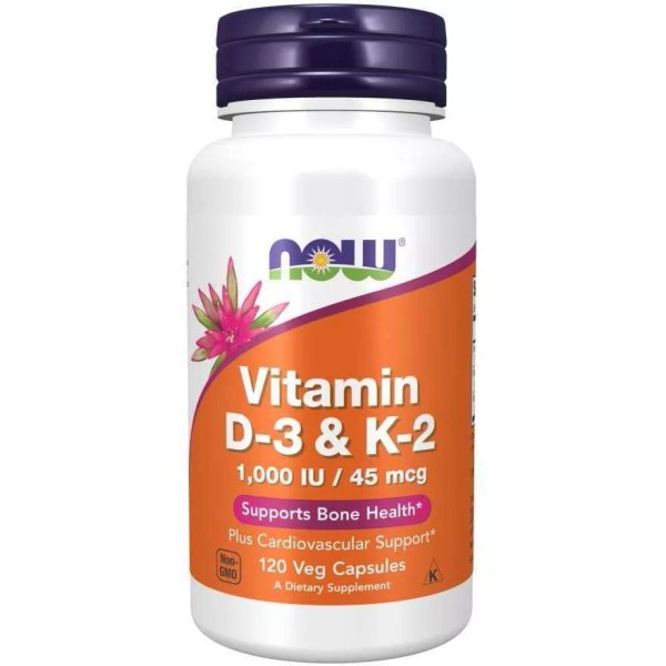 Aveeno Vitamina D3 & K2 Now 1000 Iu 45mcg 120ct