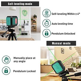 HYCHIKA 50 Ft Green Laser Line Level Rechargeable Laser Level for Photo Hanging