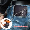 gzcz Mens Wallet with Chain Genuine Leather Purse RFID Blocking
